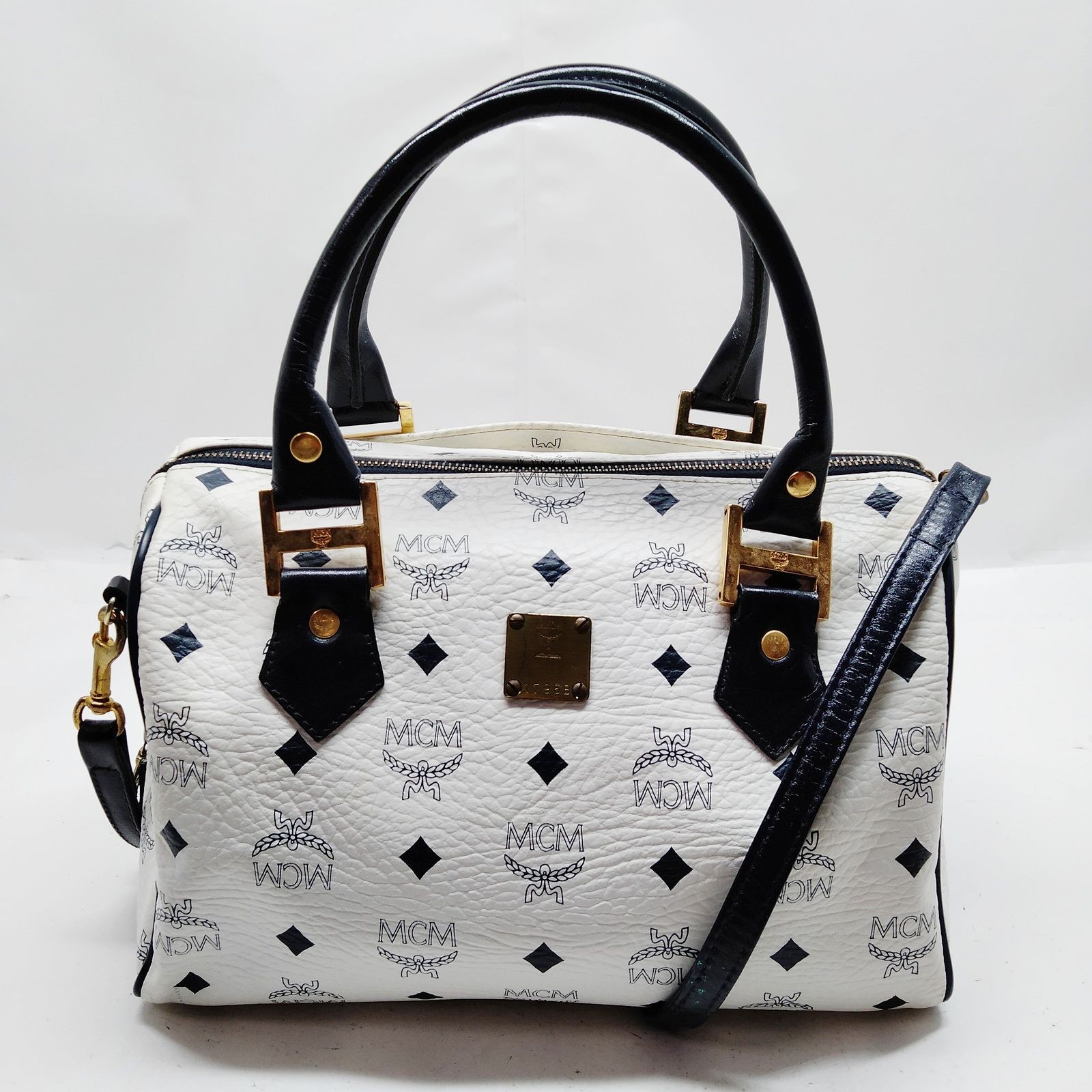 Mcm Hand Bag White Pvc #194301m12